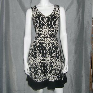 PAPERMOON | Black & White print Fit & flare Dress